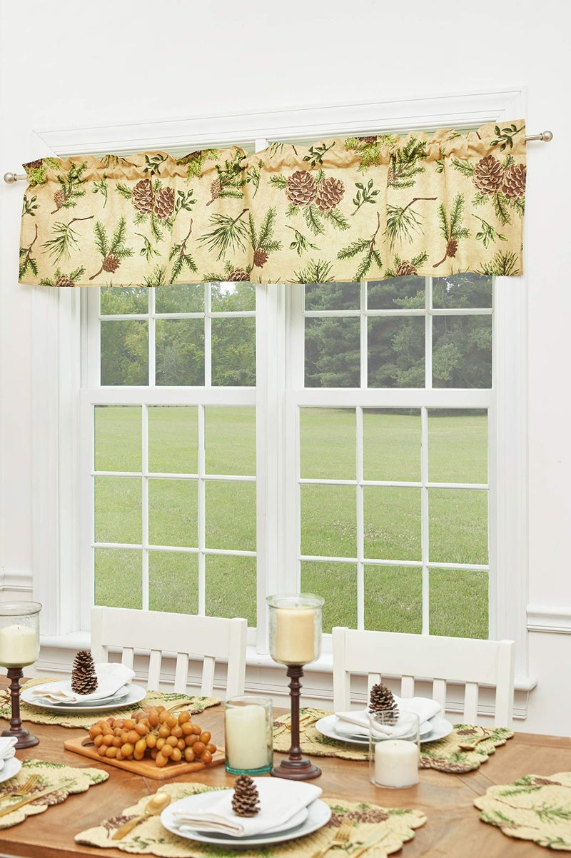 C&F Home Woodland Retreat 100% Cotton Set of 2 Window Valance Curtains 16" x 72" Home Kitchen Living Room Dining Dinner Bedroom Bathroom Cabin Rustic Lodge Lakehouse All Seasons Summer Fall Harvest 2 - Image 3